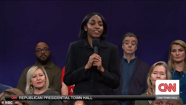 Saturday Night Live wrapped up this week's episode with a CNN town hall skit in which Haley is asked 