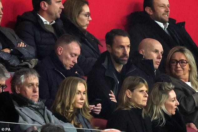 England boss Southgate was joined by good friend Steve Cooper in the stands in Amsterdam