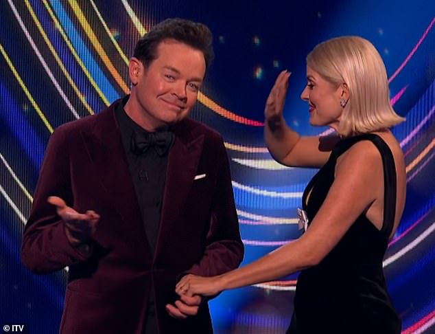 Holly apologized for accidentally saying a 'naughty word' during an interaction with her co-host Stephen Mulhern