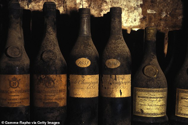 Some bottles in the cellar of La Tour, which has an annual wine purchasing budget of £1 million