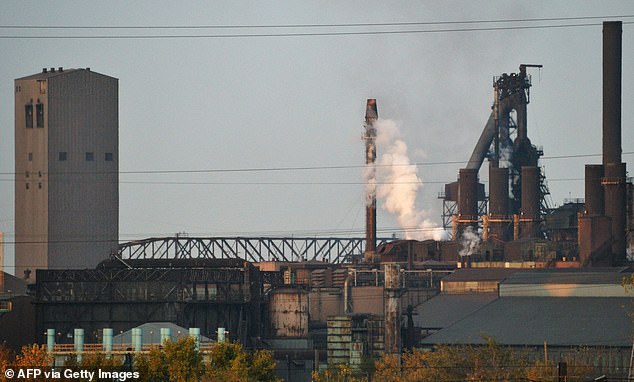 The smokestacks of US Steel – the source of Gary, Indiana's meteoric rise at the turn of the century and its collapse in the 1970s – are seen on November 2, 2011