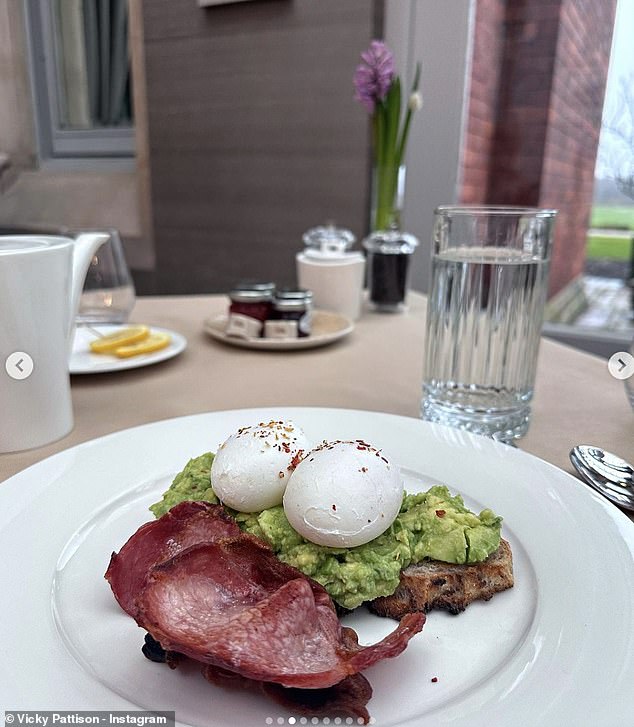 The TV personality shared a photo of a delicious breakfast meal