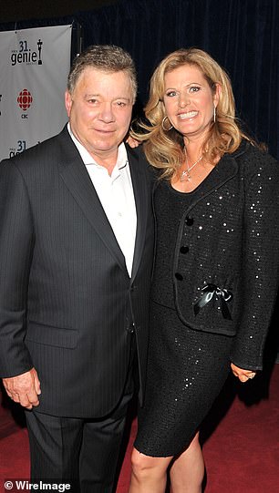 William Shatner and wife Elizabeth Martin.  The actor confirmed in 2023 that they had reconciled - three years after their $2 million breakup