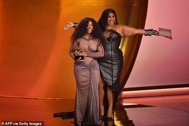 She made no reference to the controversy before announcing the award.  Lizzo and SZA hugged each other when they won the award