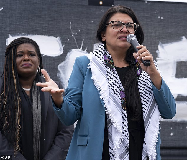 In November, Tlaib was criticized after she accused Joe Biden of supporting genocide and demanded a ceasefire as she threatened electoral fallout in 2024. Cori Bush is left behind