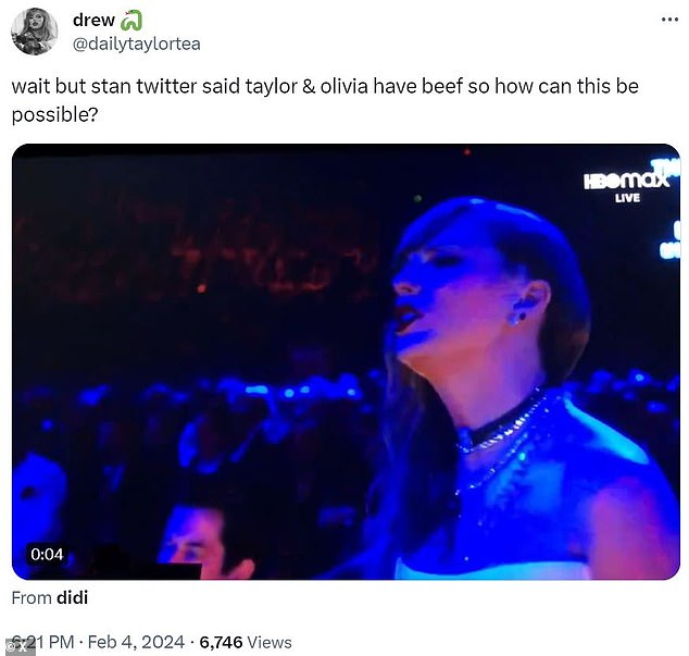 1707109358 127 Grammys 2024 Awkward Olivia Rodrigo gets polite applause from Taylor