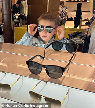 Hunter then took a look at the sunglasses Louis Vuitton had on sale and picked out one that was worth a whopping $1,550.