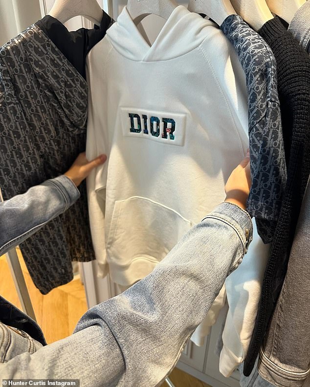 Pictured: Hunter's $850 Dior hoody that was on his birthday wish list