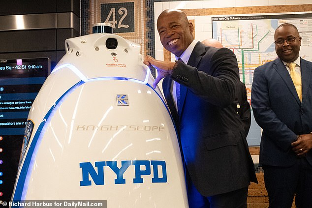 In September, Mayor Eric Adams announced that a robot would be joining the department — a nearly 400-pound robot that would roam the Times Square-42nd Street subway station and patrol the station's mezzanine.