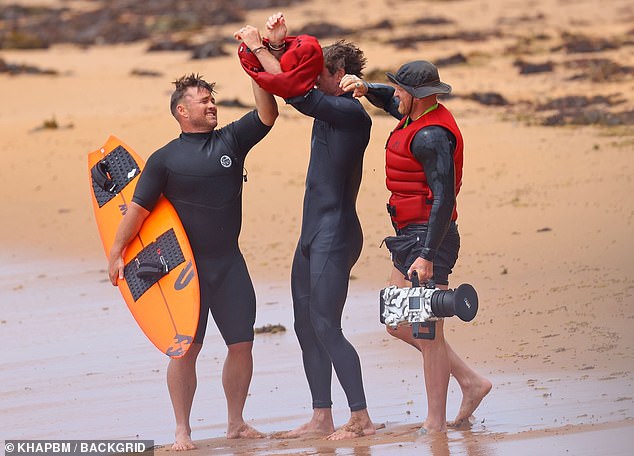 Luke shook his brother's hand as he emerged from his rasie