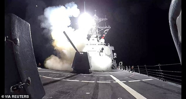 The USS Gravely, USS Carney and the USS Dwight D. Eisenhower were among the US warships that launched missiles at Houthi forces on Sunday