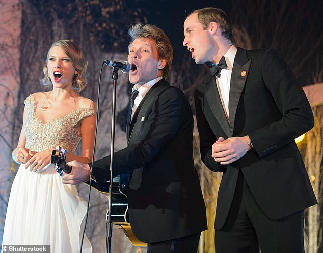 According to Ronnie Wood, Taylor Swift seems to have a fan in the Prince of Wales.  Prince William is pictured singing with Taylor Swift and Jon Bon Jovi at a fundraising gala in November 2013