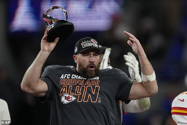 The tight end is being celebrated after helping Kansas City win in the AFC Championship Game