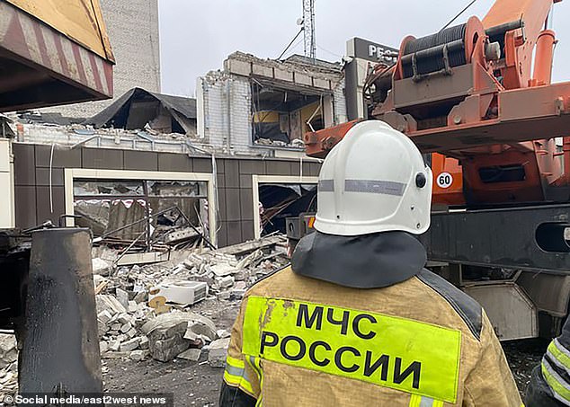 Reports suggest troops used the restaurant - which was also a bakery - and may have died in the blast reportedly caused by Western-supplied HIMARS missiles.