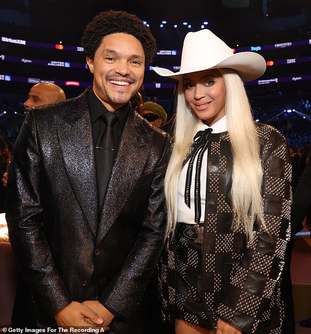 I was prepared for the annoying Trevor Noah (pictured with Beyonce) to suck the oxygen out of the room with his pneumatic self-focus, but – the first revelation of the evening – he was actually an effortlessly hilarious host.