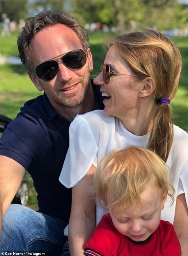 In 2015 she married Formula 1 team boss Christian Horner.  They have a son together named Monty, six years old.