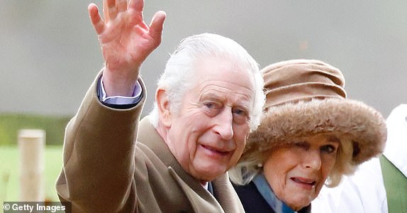 (FILE PHOTO) King Charles III diagnosed with cancer following his recent treatment for an enlarged prostate.  SANDRINGHAM, UNITED KINGDOM - FEBRUARY 04: (EMBARGOED FOR PUBLICATION IN BRITISH NEWSPAPERS UNTIL 24 HOURS AFTER CREATION DATE AND TIME) King Charles III and Queen Camilla attend Sunday Service at the Church of St. Mary Magdalene on the Sandringham Estate on February 4, 2024 in Sandringham, England.  The king was discharged from hospital last Monday after spending three nights at the London Clinic following a correction procedure for an enlarged prostate.  (Photo by Max Mumby/Indigo/Getty Images)