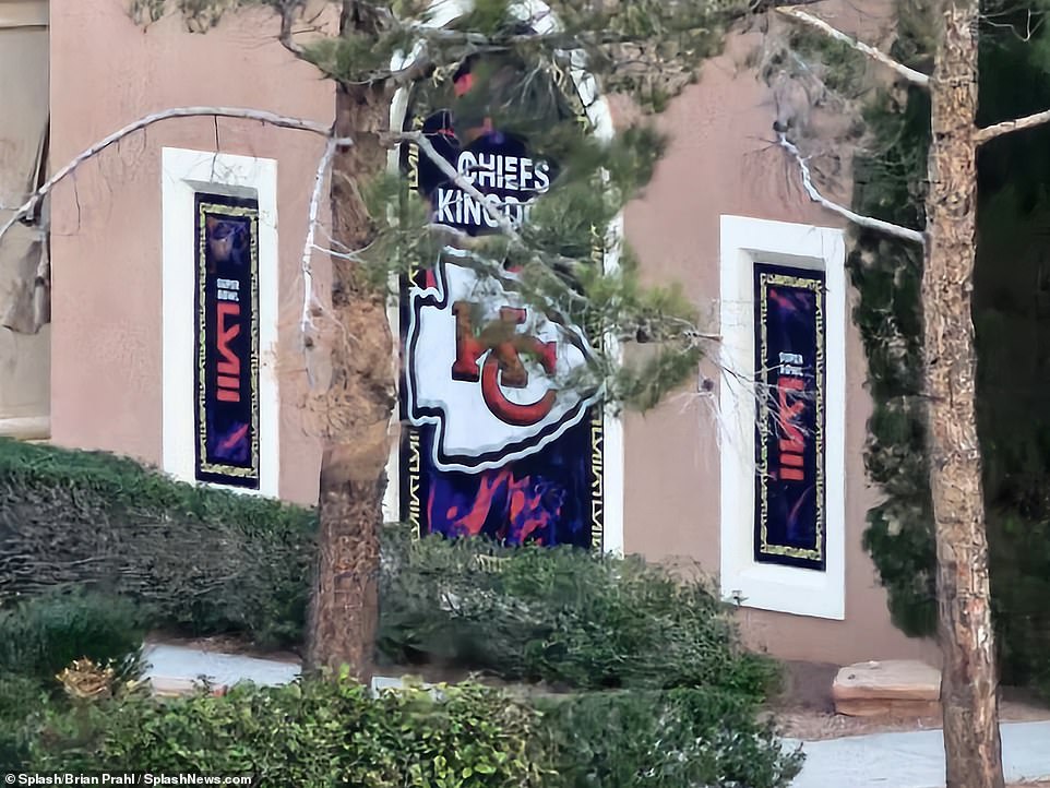 The Chiefs livery has been erected around their hotel, with the 49ers staying not far away at the same resort ahead of their meeting