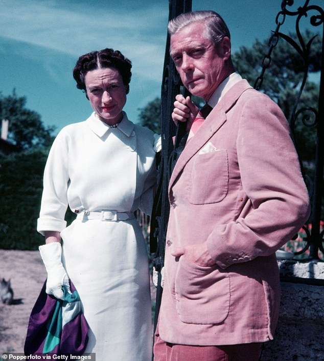 Edward VIII (pictured, right), whose abdication to marry the divorced Wallis Simpson (left) had led to his brother becoming king in 1936, died of throat cancer in 1972 at the age of 77 at his home in Paris.