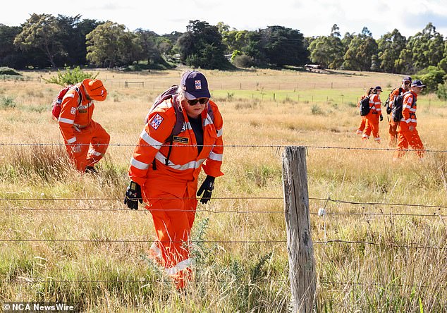 SES volunteers are searching the area where Mrs Murphy disappeared