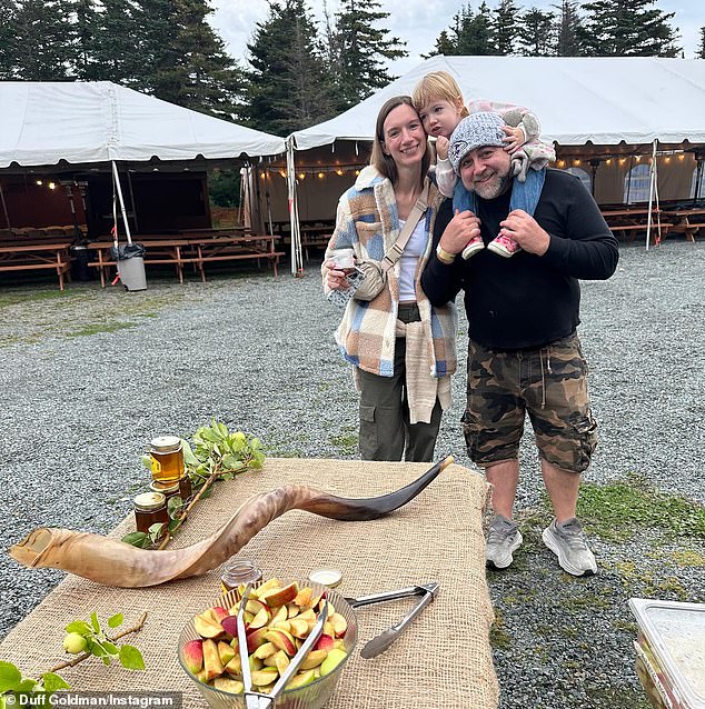 Duff has cuddled little Josephine and his wife Johnna 'a lot' since the crash: 'I think it's making them sick.  I keep saying: "Come here.  Give me a hug real quick."' (Family portrait from September 15)