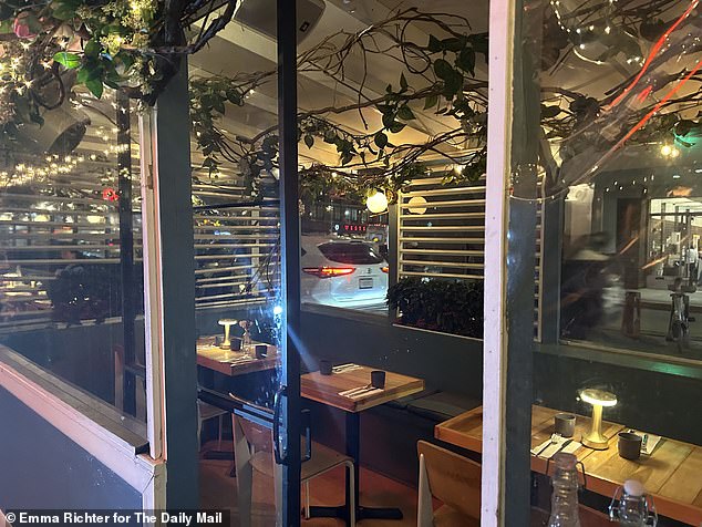 Brianna, a manager at Little Ruby's Cafe, told DailyMail.com that the company spent a lot of time and money constructing their outdoor seating area with heating, lighting and decoration.