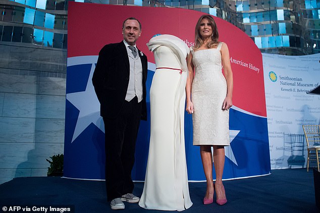 Melania stylist Herve Pierre Braillard (left) raised more than $100,000 from Donald Trump's super PAC in the last six months of 2023