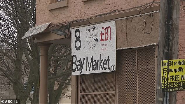 Two men, Brucewayne Beaman, 22, and Guy Mustgray II, 33, have been arrested and charged in connection with the attack outside a Rochester supermarket (pictured)