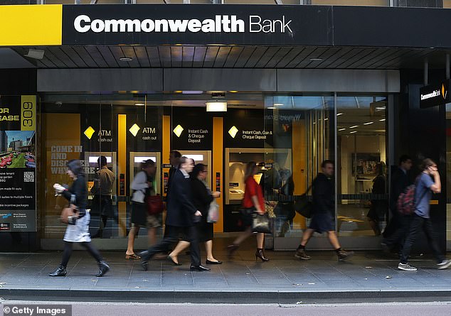 The national average new mortgage of $624,383 in December marked a 2.6 per cent increase from $608,448 in November - the month the RBA raised the cash rate to a 12-year high of 4.35 per cent (pictured a branch of the Commonwealth Bank in Sydney)