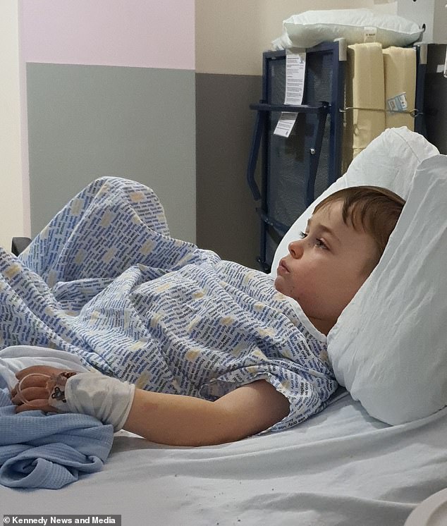 A mother has issued an urgent warning about the sale of slushies to children after her toddler son suffered a 'seizure' before falling unconscious after sipping the ice-cold drink