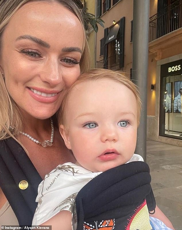 Alyson previously shared an adorable photo of her young son with Barry, weeks before her split from the actor, writing: 'Making memories with my boy'