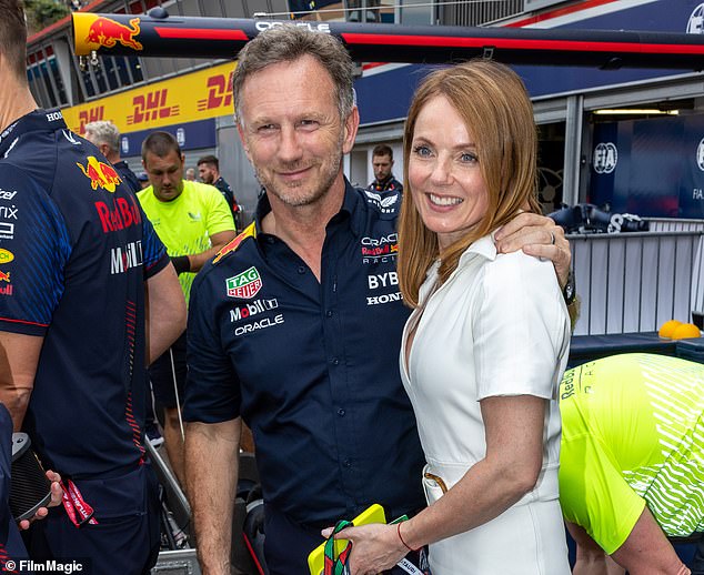 Halliwell and Horner during the Monaco Grand Prix last summer, which was won by Red Bull