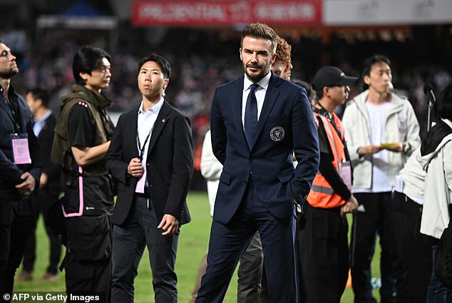 Inter Miami president David Beckham was loudly booed as he addressed fans in Hong Kong