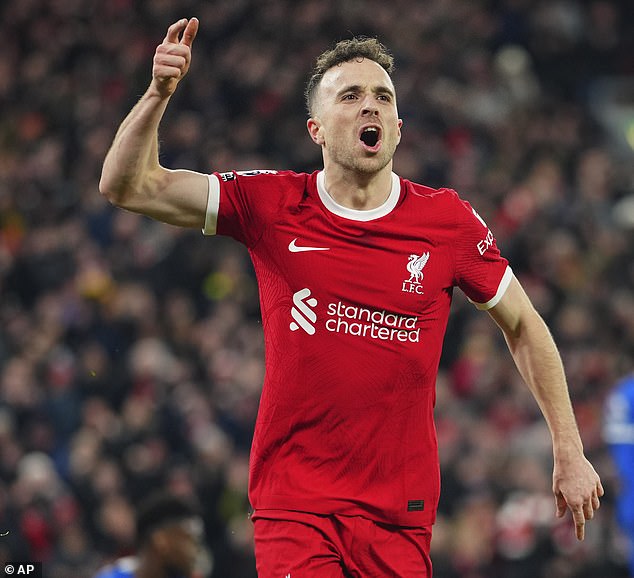 Diogo Jota also scored thirteen times, meaning Liverpool's front three have a combined total of 42