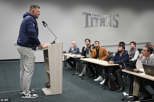 Vrabel, who is 6-foot-4 and 261 pounds, was fired after a 6-11 season with the Titans