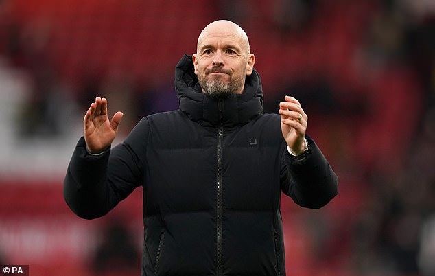 Ten Hag (pictured) has insisted the case is 'closed' after Rashford spent hours on a bending machine in Belfast before reporting for training