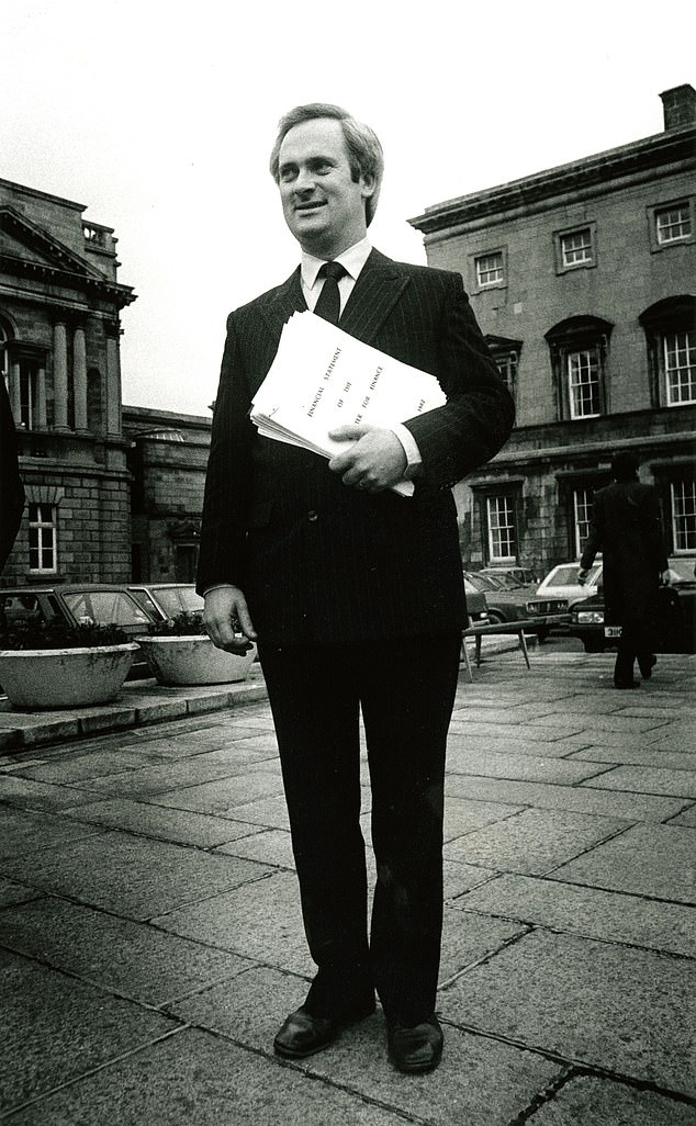 Mr Bruton with his budget package as Chancellor of the Exchequer in 1982