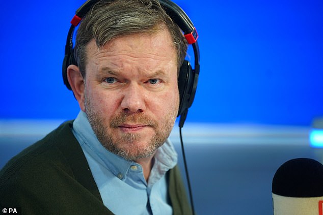 LBC radio presenter James O'Brien responded to a listener's text, criticizing him for 'failing to draw attention to' the different care the king will receive compared to regular NHS cancer patients