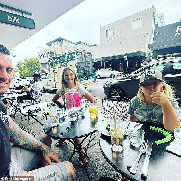 She posted smiling photos of her husband Carey Hart and their two children as they made the most of their time in Australia, where Pink previously said she would consider moving to Australia.