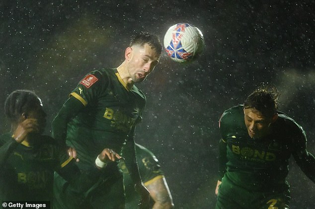 Due to the rain-soaked clash, both teams went into the changing rooms at half-time scoreless