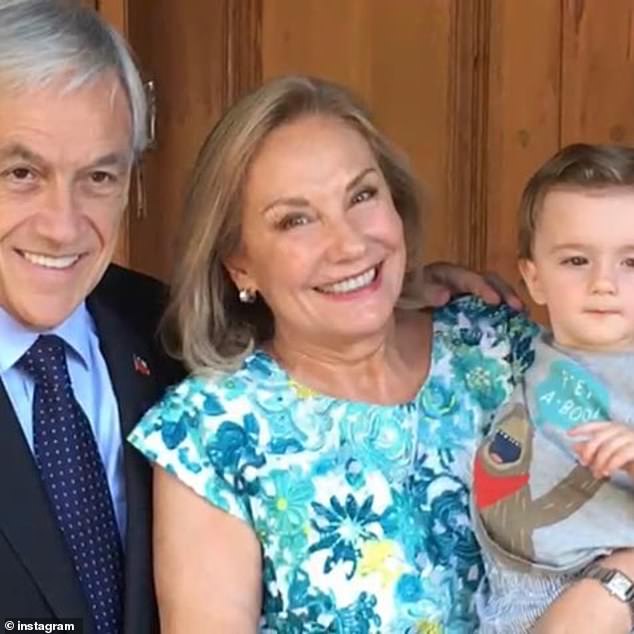 Pinera is seen with his wife of 50 years, Cecilia Morel.  The couple had four children