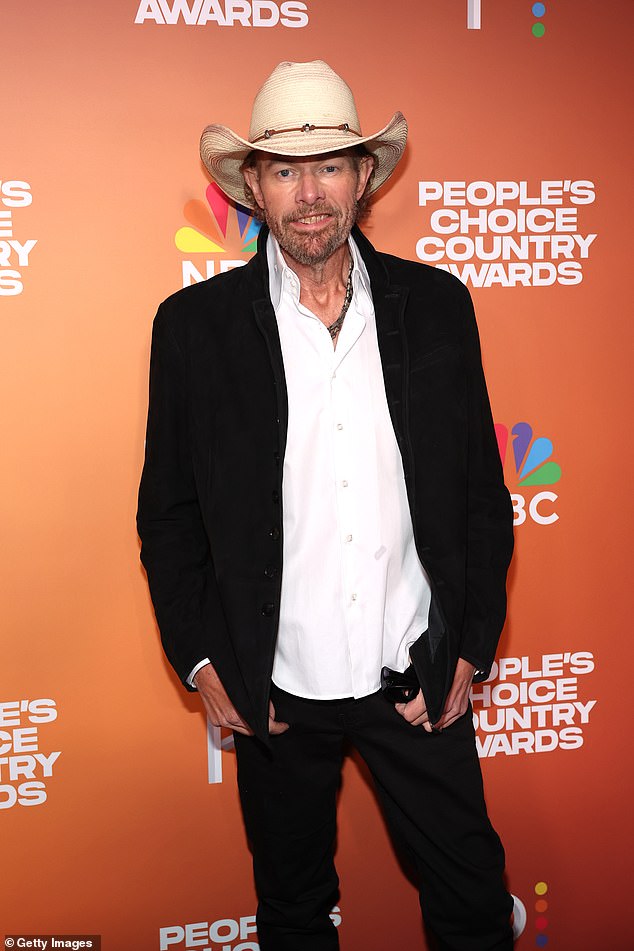 Toby Keith attended the 2023 People's Choice Country Awards in Tennessee in September 2023. The musician announced that he was diagnosed with stomach cancer in 2022.