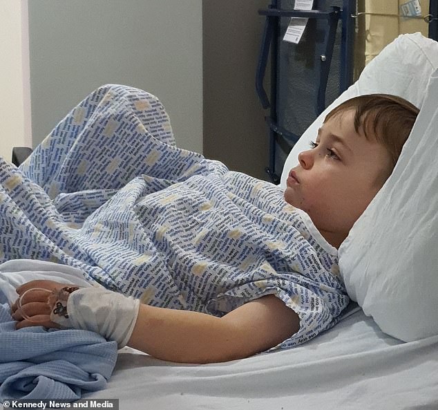 A mother has issued an urgent warning about the sale of slushies to children after her toddler son suffered a 'seizure' before falling unconscious after sipping the ice-cold drink