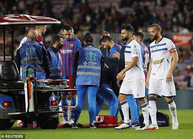 The forward required medical attention on the pitch shortly before half-time after complaining of dizziness and shortness of breath during Barcelona's 2021 clash with Alaves.