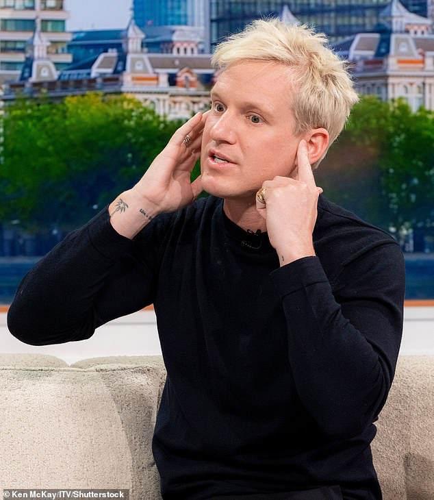 Jamie, 35, appeared on the ITV morning show to speak about his 'debilitating' battle with the condition, revealing he hasn't heard silence for eight years