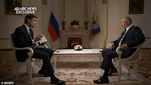 Putin spoke to NBC's Keir Simmons in 2021: his most recent interview with Western media