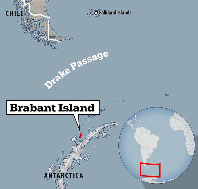 Brabant Island is an extremely remote island in the northwest of Antarctica.  Since its discovery in 1898, it has only been briefly visited six times