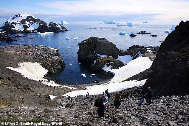 Lieutenant Commander Hannah Lee, who took part in the cleanup, says they have not yet managed to remove all the rubbish on the island as much of it is still frozen into the ground.