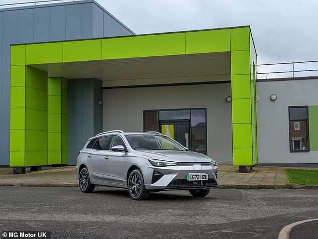 The ASA said both BMW and MG Motor UK had misled consumers by suggesting in their advertisements that electric cars produce no emissions during the manufacturing process - or when charged with non-renewable electricity.  In the photo: MG5 EV