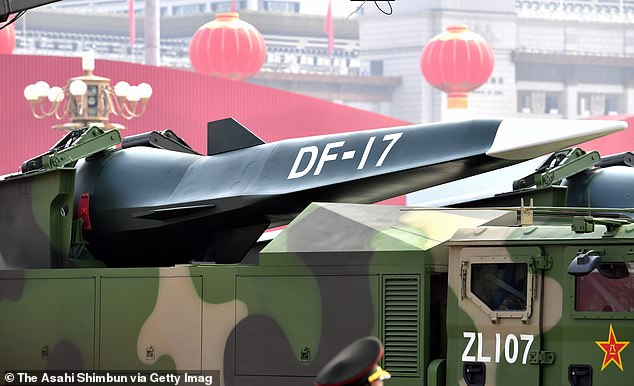 DF-17 missile is seen during a military parade to celebrate the 70th anniversary of the founding of the People's Republic of China on October 1, 2019